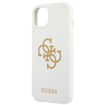 Guess GUHCP13SLS4GGWH iPhone 13 mini 5,4" bílé/bílé pevné pouzdro silikonové 4G logo