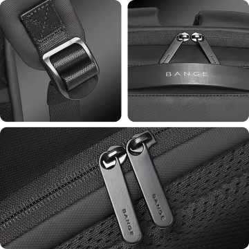 Водонепроникний рюкзак Bange сумка для ноутбука 15.6" city traveller 47x30x15 см для роботи шкільний літак чоловічий жіночий з портом USB Чорний