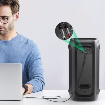 Kábel UGREEN audio audio kábel USB typu C (samec) - 2RCA (samec) 1,5 m sivý (20193 CM451)
