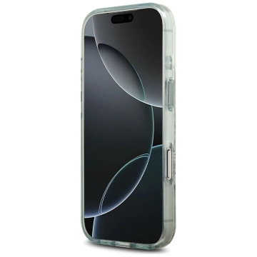 Etui Guess IML Flower & Tonal Circle MagSafe na iPhone 17 Pro Max - Zielone