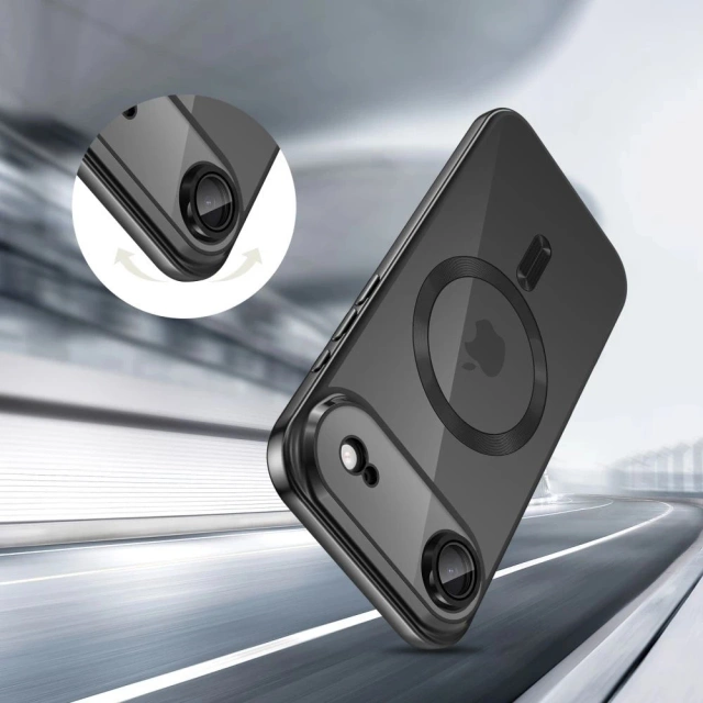 Etui do iPhone 17 Air Tech-Protect MagFlex MagSafe Przezroczysto-Czarne