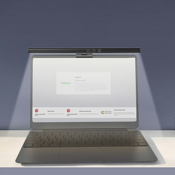 Lampa, LED stolní lampa nad monitorem, počítač, LCD obrazovka, nastavitelný černý pásek