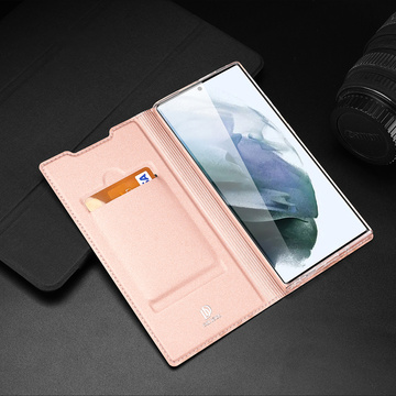Захисний фліп-чохол Dux Ducis Skin Pro для Samsung Galaxy S22 Ultra Pink