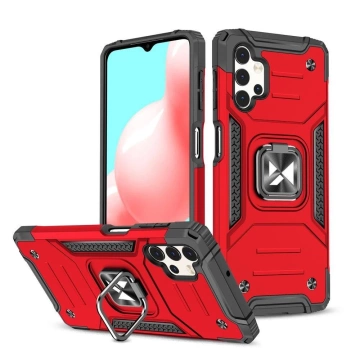 Wozinsky Ring Armor armored hybrid case magnetic holder for Samsung Galaxy A73 red