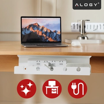 Schreibtischventilator, Standventilator, kleiner Umwälzventilator mit Clip, kabelloser Handventilator, 500 mAh, USB-C, Alogy White