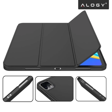 Alogy Book Cover Pencil Case Protective Case with Pen Holder for Apple iPad Air 4 2020 / Air 5 2022 10.9" Black