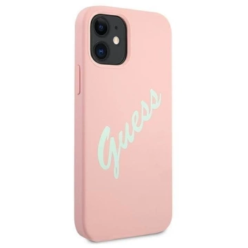 Guess GUHCP12SLSVSPG iPhone 12 mini 5.4" rose green/green pink hardcase Silicone Vintage