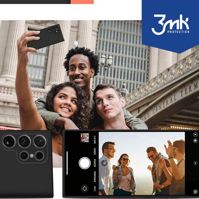 Case for Samsung Galaxy S24 Ultra 3mk Matt Case Housing Cover Matte Black Back Glass