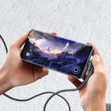 Acefast uhlový kábel USB typu C - USB typu C 2m, 100W (20V / 5A) čierny (C5-03 čierny)