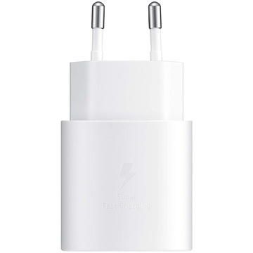 Nástenná nabíjačka 3,6 A 25 W rýchle napájanie PD USB-C Type-C Single White