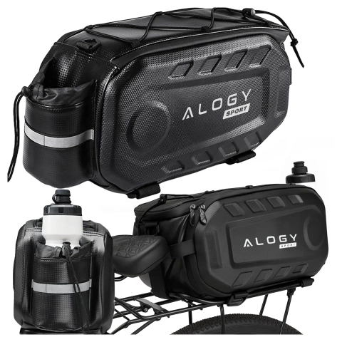Fahrradtasche Fahrradtasche 2,5 l Fahrradhalter Lenkerrahmentasche Beutelhülle 23,6 x 10,5 x 10 cm (S) Alogy Sport schwarz