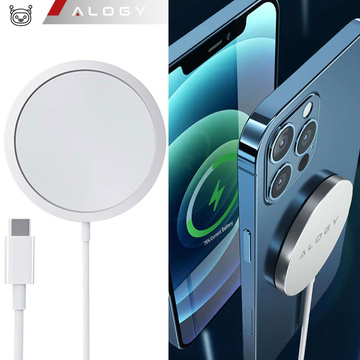 Alogy bezdrátová nabíječka pro MagSafe 20W pro iPhone 12/13/14 / PRO / MAX / MINI bílá