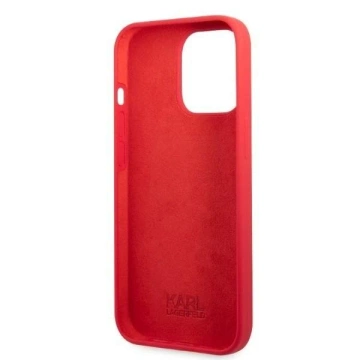 Karl Lagerfeld KLHCP13LSLMP1R захисний чохол для телефону Apple iPhone 13 Pro / 13 6.1" hardcase red/red Silicone Plaque