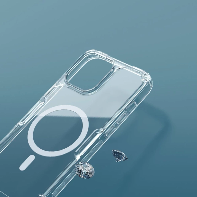 Nillkin Nature Pro Magnetic Case Case pro iPhone 13 Pro Magnetic Armor Cover Transparentní kryt (kompatibilní s MagSafe)