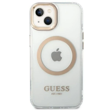 Etui Guess GUHMP14MHTRMD до Apple iPhone 14 Plus 6,7" złoty/золотий жорсткий чохол Metal Outline Magsafe