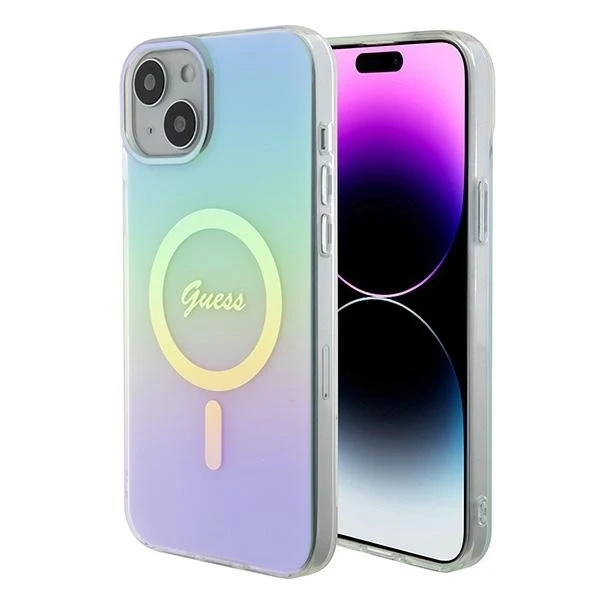 Etui Guess GUHMP15MHITSQ для iPhone 15 Plus 6.7" Hardcase IML Iridescent MagSafe turkusowy/birquoise