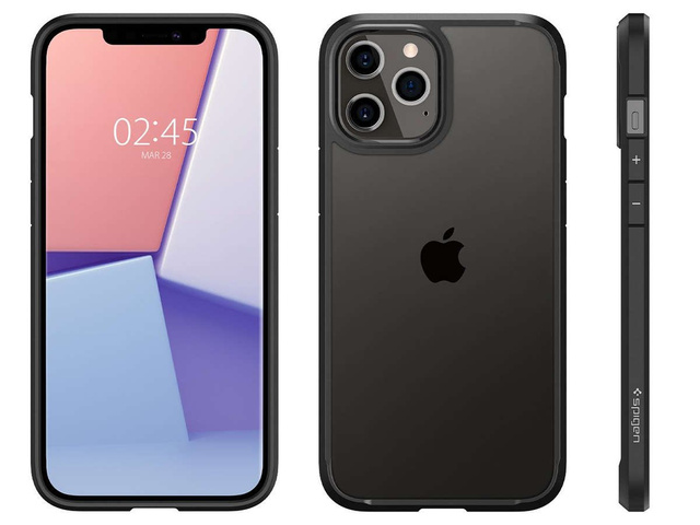 Kryt Spigen Ultra Hybrid pre Apple iPhone 12/12 Pro 6.1 Matte Black Alogy sklo