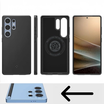 Pouzdro Spigen Thin Fit Mag MagSafe pro Samsung Galaxy S25 Ultra černé