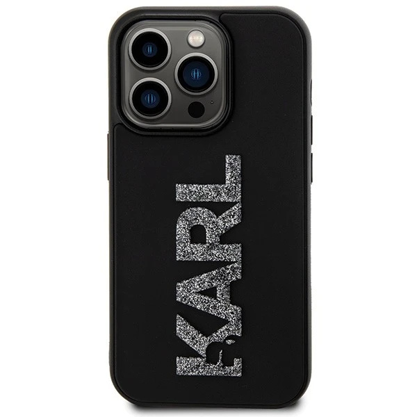 Etui Karl Lagerfeld KLHCP15X3DMBKCK für iPhone 15 Pro Max 6,7" czarny/schwarz Hardcase 3D Rubber Glitter Logo