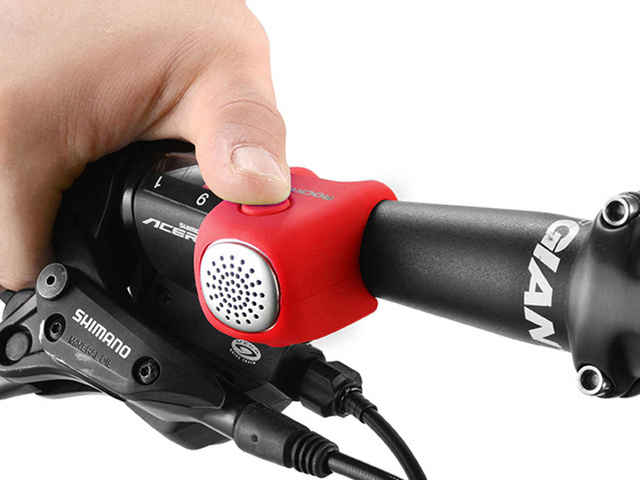 Riadidlá RockBros CB1709 elektrický zvonček na bicykel Red