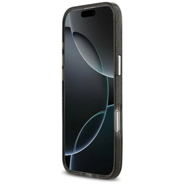 Etui Ochronne do iPhone Air Karl Lagerfeld IML Glitter K&C Heads MagSafe Czarny