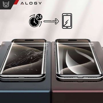 Case for Samsung Galaxy S24 Plus Armored Cover Hydrogel Screen Film Case 360 ​​Defense Pro Black