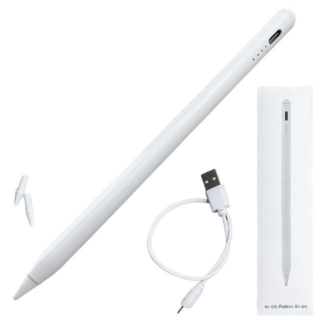 Magnetic Pencil Precision Marking & Sketching Pen for Apple iPad Pro/ Air/ Mini White