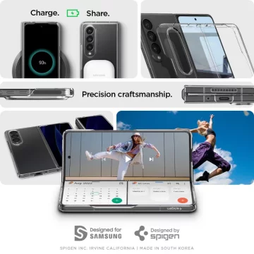 Etui case Spigen AirSkin do Samsung Galaxy Z Fold 4 Crystal Clear