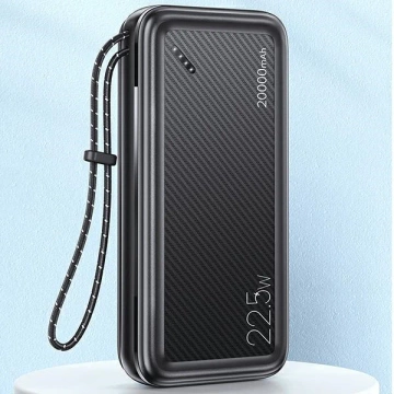 USAMS Powerbank PB60 20000mAh 22.5W 2xQC3.0 PD Fast Charge чорний/чорний 20KCD16801 (US-CD168)