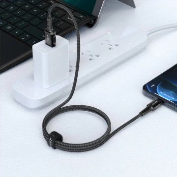Acefast kabel MFI USB - Lightning 1,2m, 2,4A černý (C1-02 černý)