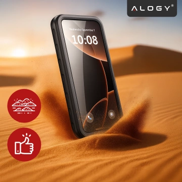 Etui Wodoodporne do Samsung Galaxy A56 5G 2025, Pancerna Obudowa 360° z Przezroczystym Tyłem, Alogy HydroArmor™ IP68 Case – Czarne