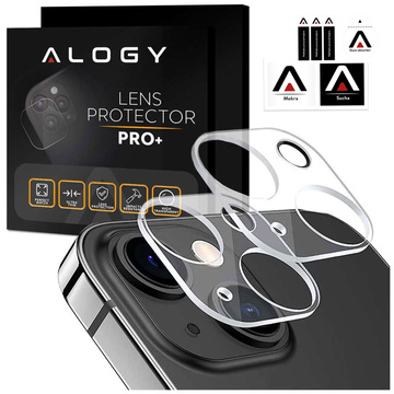 2x Camera lens glass for iPhone 15 / 15 Plus Alogy lens clear transparent