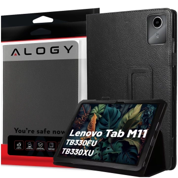 Hülle für Lenovo Tab M11 10,95" TB330FU/TB330XU/TB331FC Stand Cover Tablet Flip Cover Case Alogy Schwarz