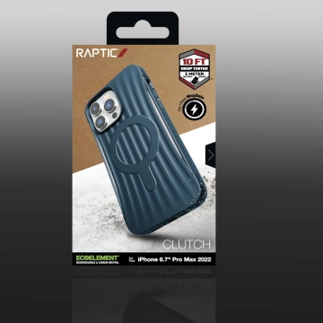 Pouzdro Raptic Clutch Built Case na iPhone 14 Pro Max se zadním krytem MagSafe modré