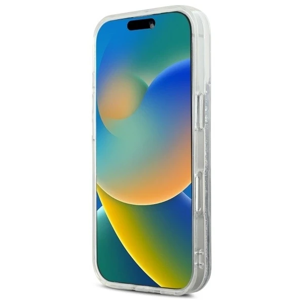 Etui Karl Lagerfeld pre iPhone 16 Pro Max 6,9" Magsafe Hardcase Transparent Liquid Glitter Karl