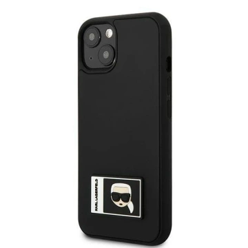 Ochranné puzdro na telefón Karl Lagerfeld KLHCP13S3DKPK pre Apple iPhone 13 Mini 5,4" čierne/čierne pevné puzdro Ikonik Patch
