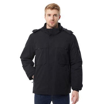 Vyhřívaná vyhřívaná elektrická bunda Unisex velikost XL zimní s kapucí HJ2 Mozos černá