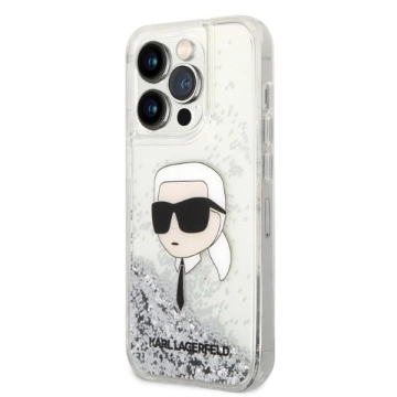 Etui Karl Lagerfeld KLHCP14XLNKHCH do iPhone 14 Pro Max 6,7" hardcase Glitter Karl Head srebrny/silver