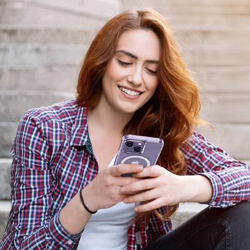 Puzdro MagSafe Ultra Slim Mag Alogy pre Qi pre Apple iPhone 14 Plus Transparentná Qi nabíjačka