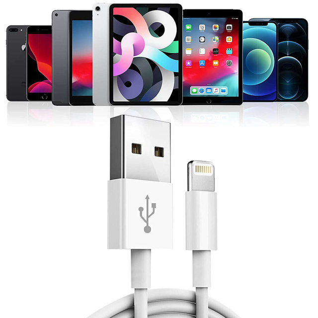 Кабель 1m Lightning для USB-A USB для Apple iPhone, iPad, iPod BOX Білий