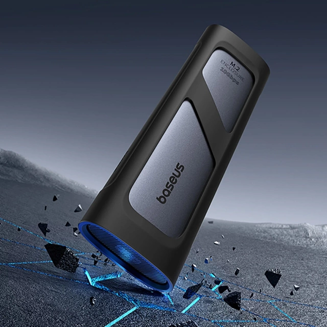 Baseus FlyJoy M.2 NVMe 10 Gb/s SSD box – sivý, až 8 TB