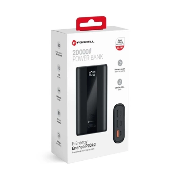 Зовнішній акумулятор Forcell F-Energy P20K2 20000mAh PD 22,5W QC3.0 чорний