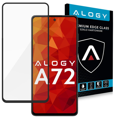 Alogy Glass Full Glue case friendly for Samsung Galaxy A72 Black