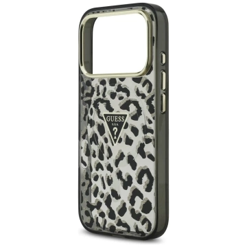 Etui Guess MagSafe do iPhone 17 Pro Max Leopard Glitter Black