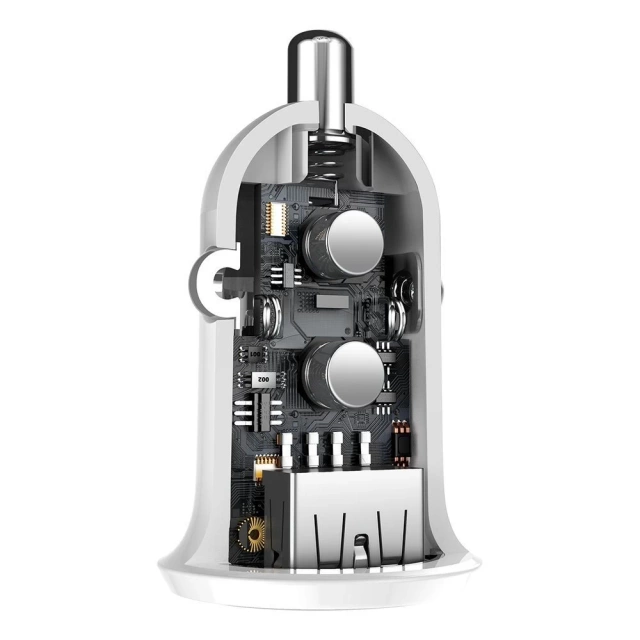 Автомобільний зарядний пристрій Baseus Grain Pro 2x USB 4.8 A білий (CCALLP-02)