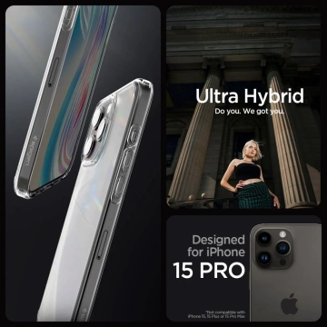 Etui Spigen Ultra Hybrid s Apple iPhone 15 Pro Frost Clear