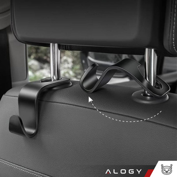 Kleiderbügelhalter Autohaken für Sitzkopfstütze Auto-Organizer-Haken Alogy Car 1 Stück Schwarz