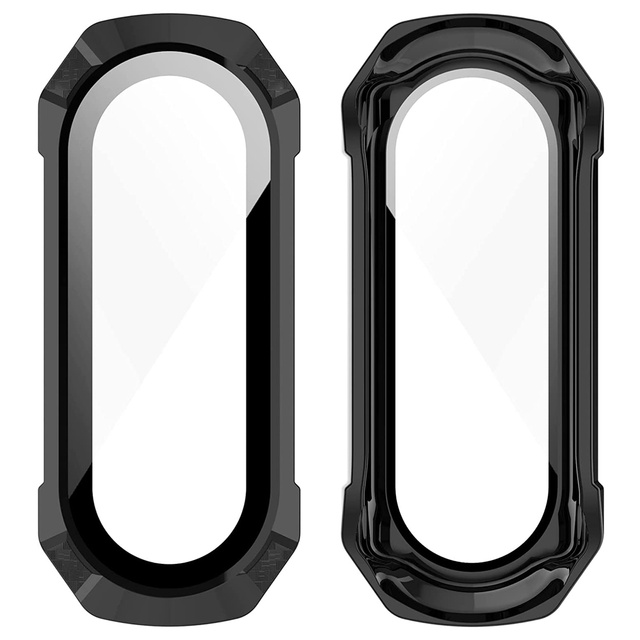 2-in-1-Schutzhülle mit integriertem Glas für Xiaomi Mi Band 7 / 7 NFC Alogy Classic Case Black