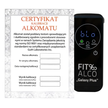 FITalco Galaxy Plus dychový tester s platinovým elektrochemickým senzorom, elektrochemický, čierny