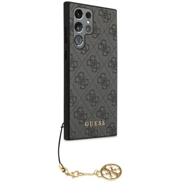 Etui Guess GUHCS23LGF4GGR do Samsung Galaxy S23 Ultra S918 pevné/šedé pouzdro 4G Charms Collection